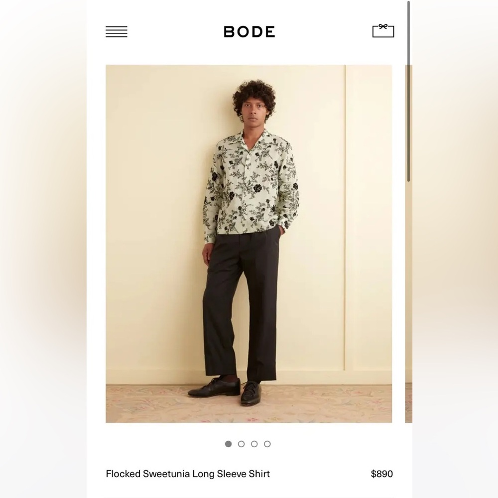Bode Floral Long Sleeve Shirt